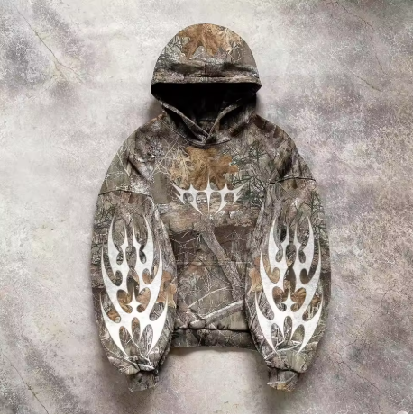 Y2K unisex camouflage hoodie