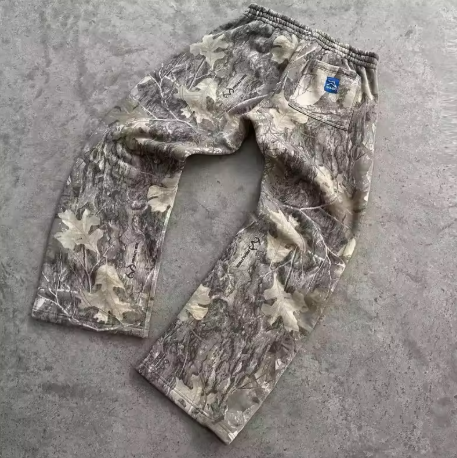 Y2K unisex camouflage baggy sweats